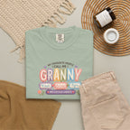 Granny Floral Retro Tee — "My Favourite People Call Me Granny"