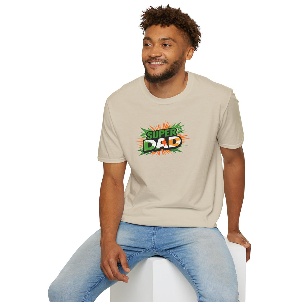 Super Dad T-Shirt — Ireland Flag themed Retro Comic Father’s Day Tee