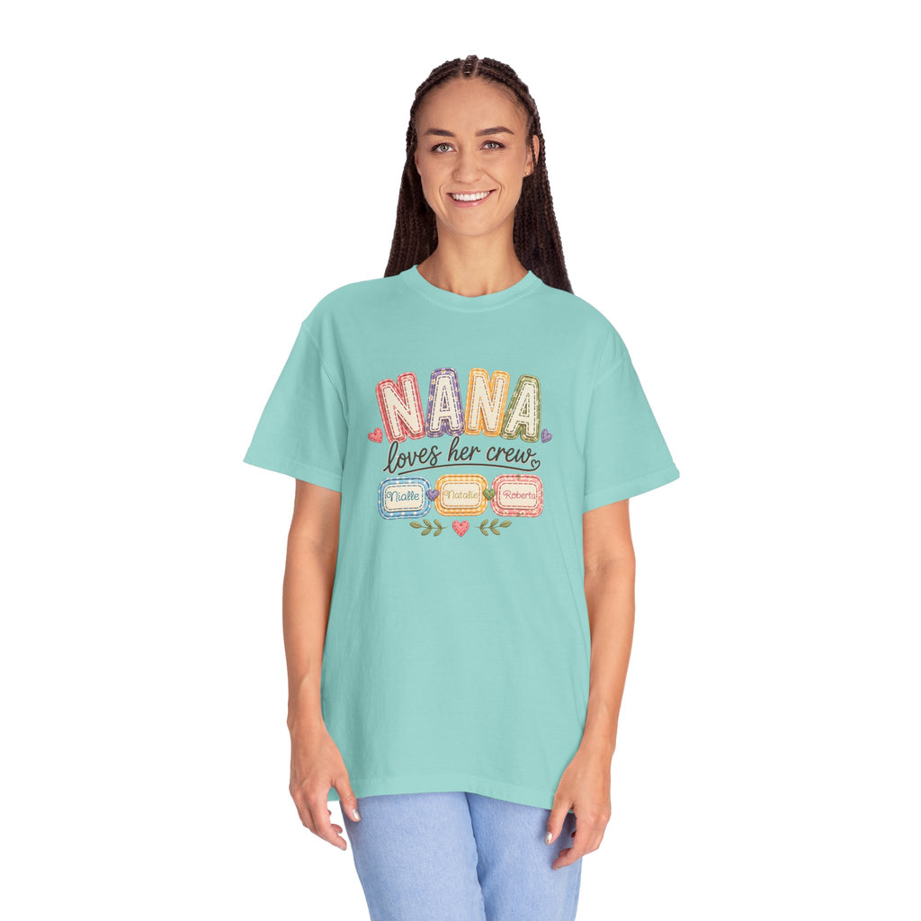 T-Shirt — “Nana Loves Her Crew” Colorful Grandma Family tee