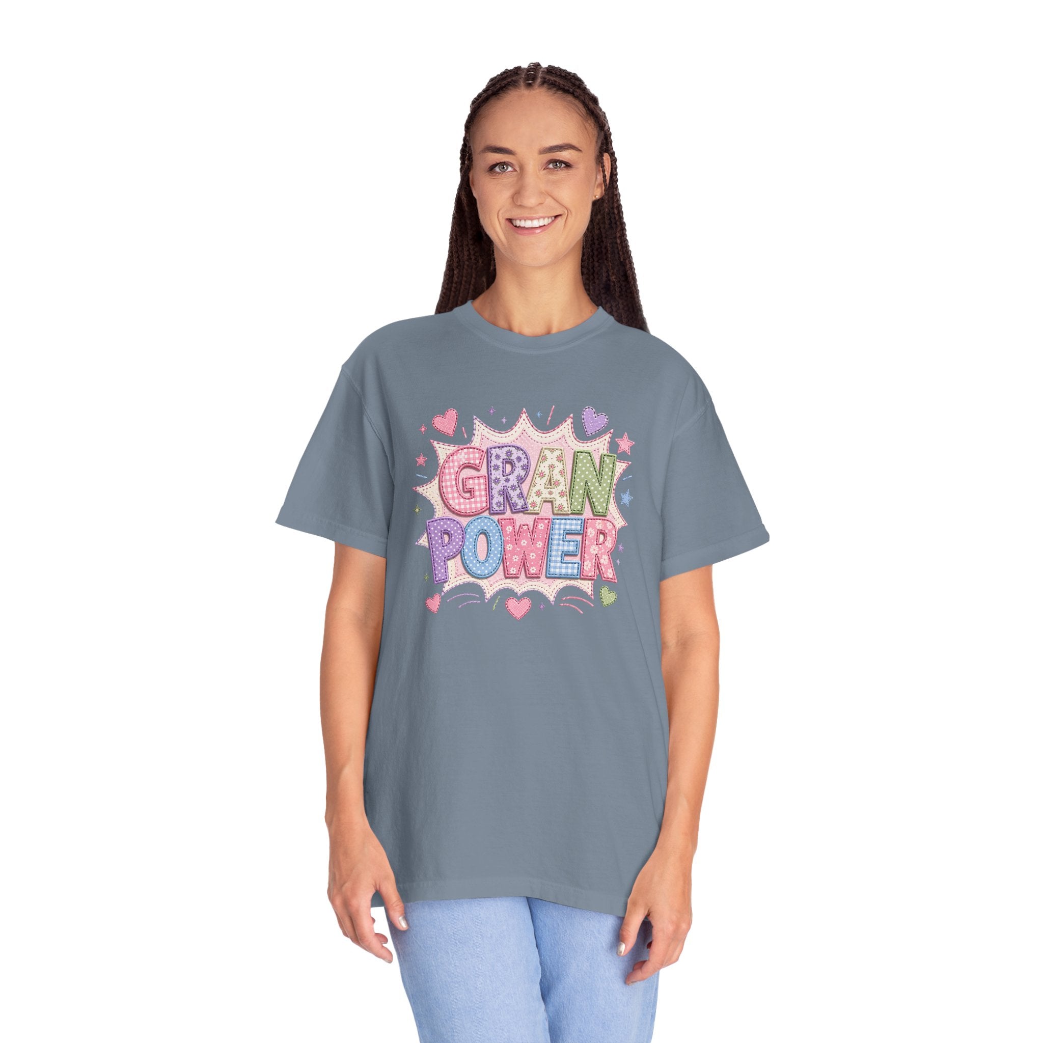 Gran Power T-Shirt — Cute Pastel 'Gran Power' Graphic Tee for Grandparents, Mother's Day Gift
