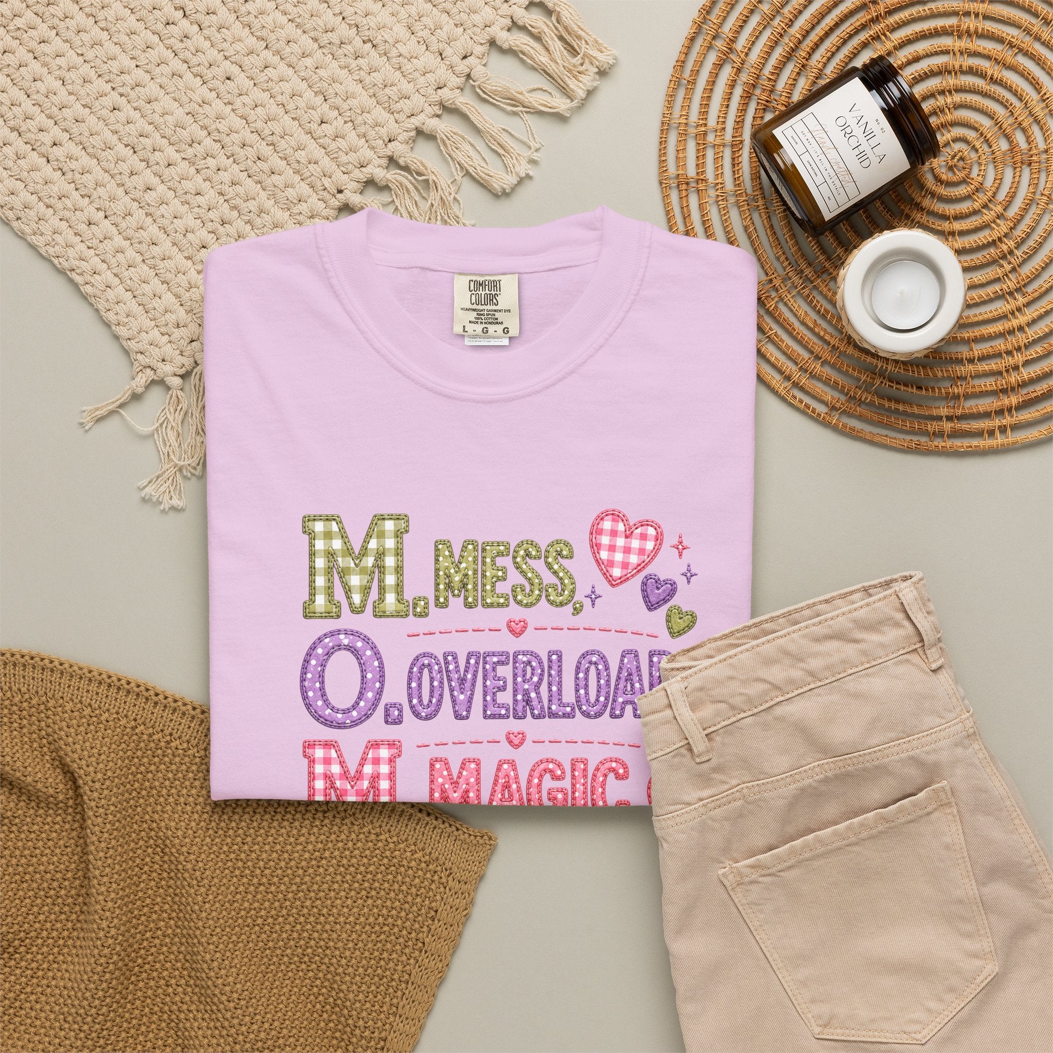M.O.M. Graphic Tee — "Mess Overload Magic" Cute Mom Shirt