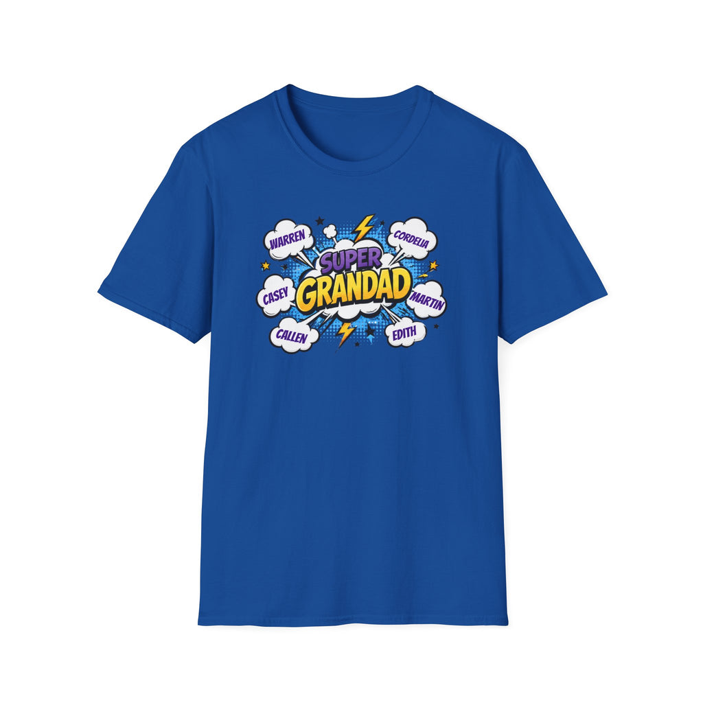 Super Grandad Comic-Style T‑Shirt — "Super Grandad" Graphic Tee, Father's Day & Grandparents Gift