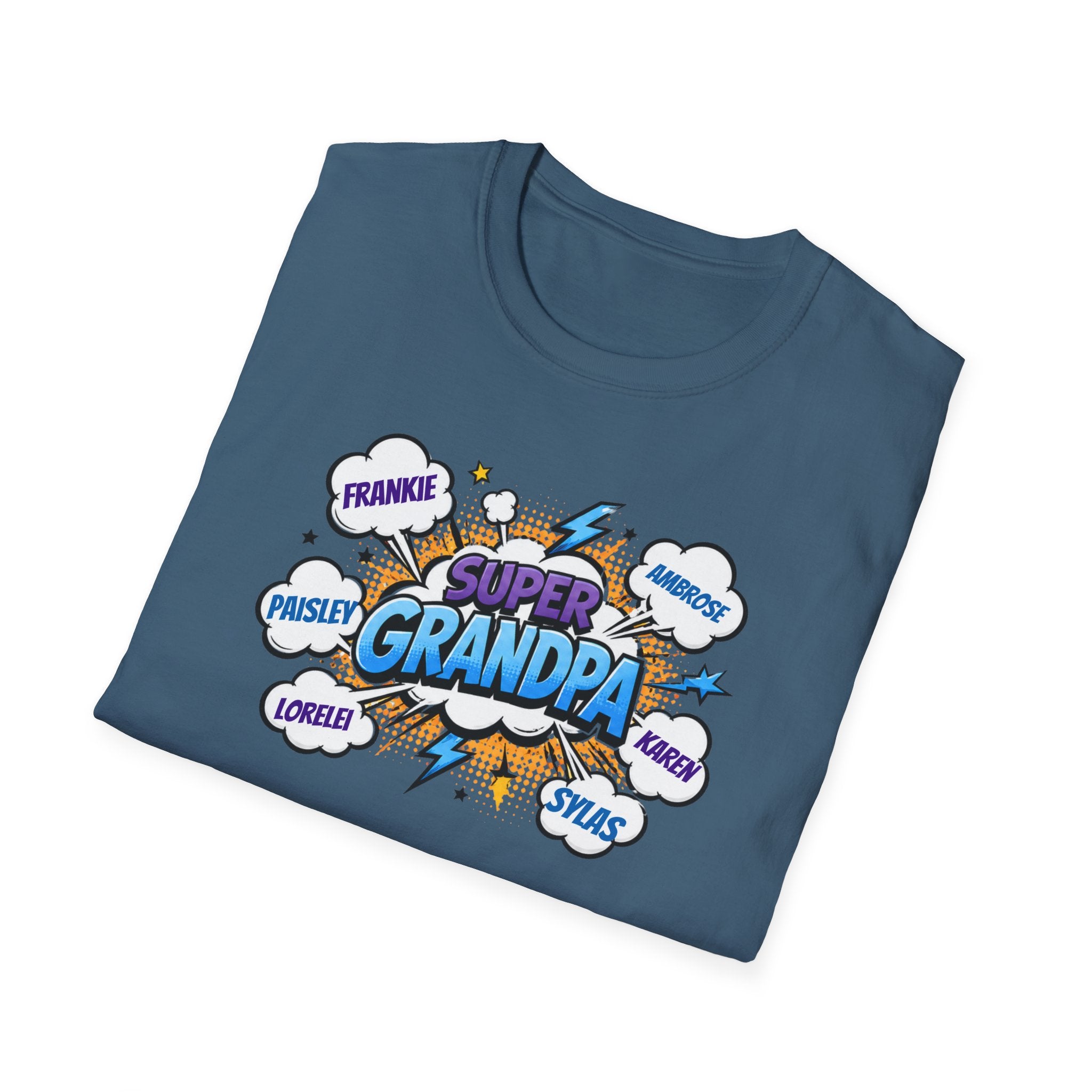 Super Grandpa Comic T-Shirt — "Super Grandpa" Funny Gift for Grandfathers