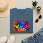 Gamer Dad Colourful Controller Design T-Shirt