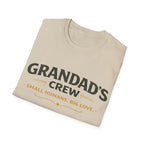 Granddad's Crew T-Shirt — "Small Humans, Big Love" Grandpa Gift