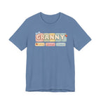Granny Retro Nameplate T‑Shirt — Personalized Grandma Tee