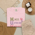Mom Acronym T-Shirt — "M.U.M. Mess, Utter Chaos, Mini-Hugs" Cute Mom Graphic Tee