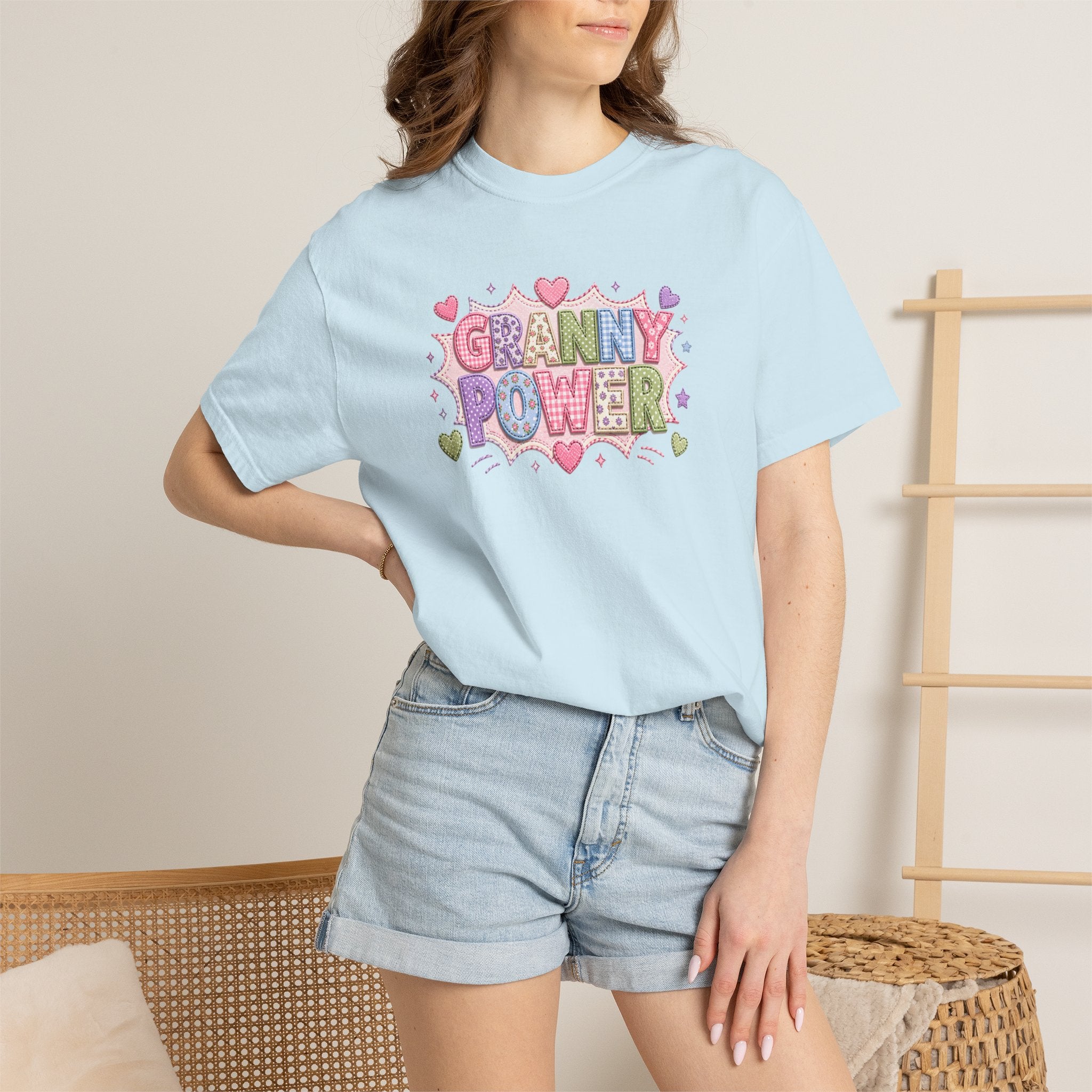 Granny Power T-Shirt — Retro Heart Graphic Tee for Grandmas