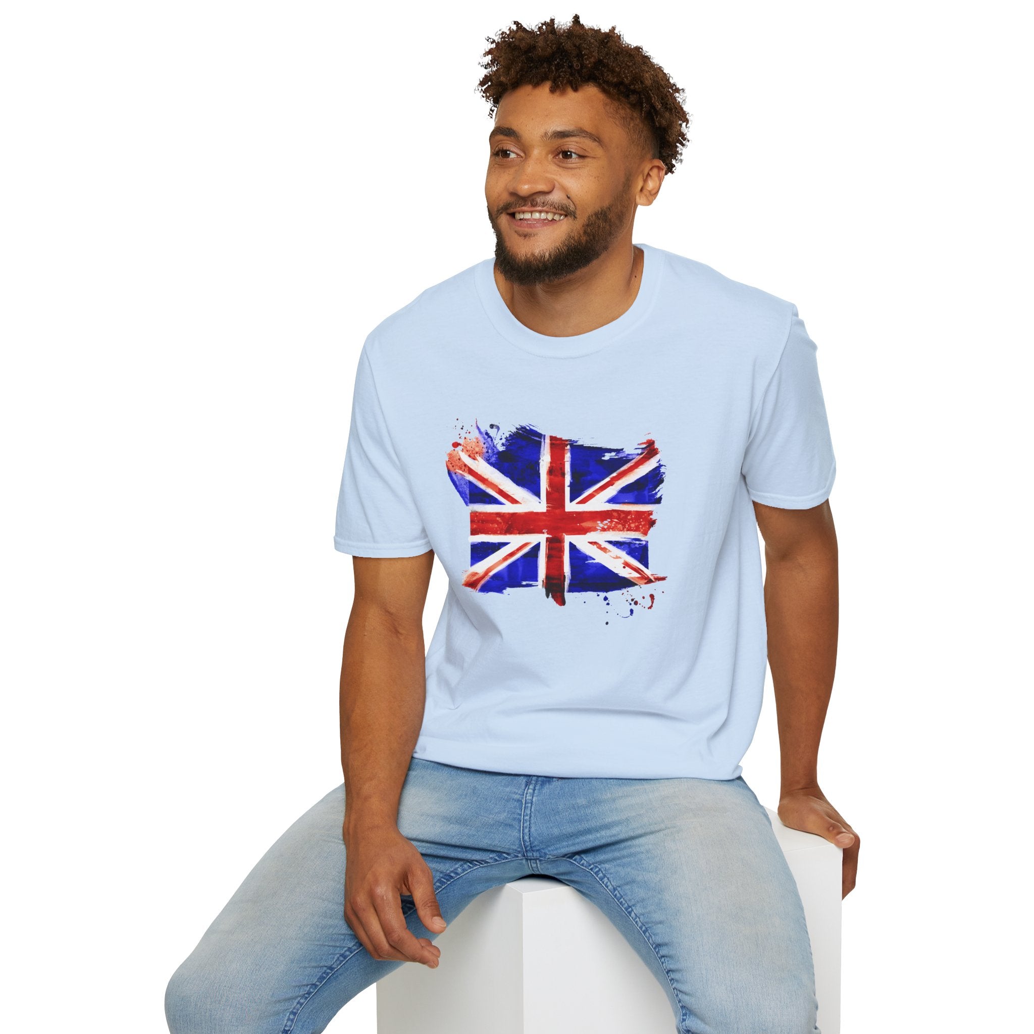 Union Jack Paint Brush UK Flag T-Shirt — British Pride Graphic Tee