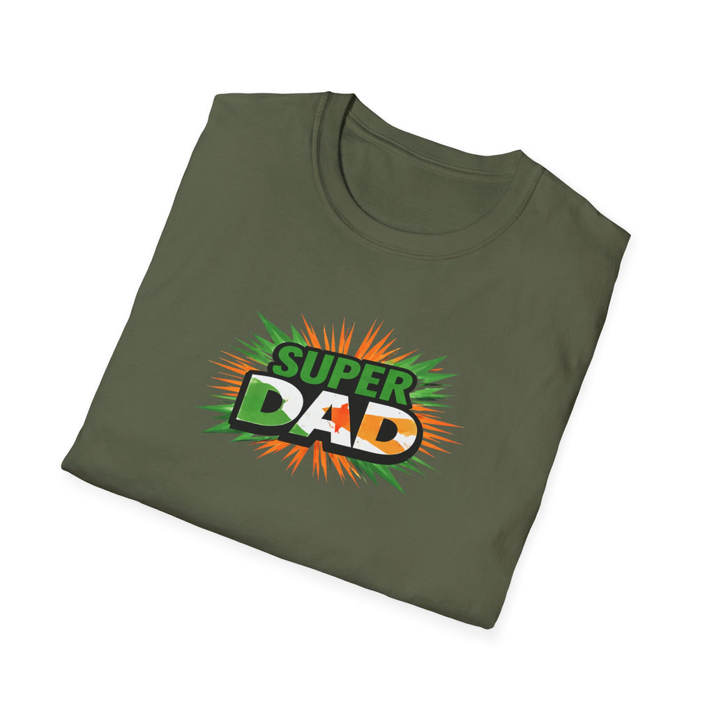 Super Dad T-Shirt — Ireland Flag themed Retro Comic Father’s Day Tee