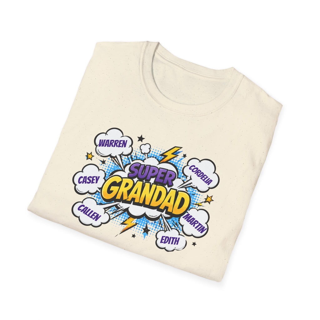 Super Grandad Comic-Style T‑Shirt — "Super Grandad" Graphic Tee, Father's Day & Grandparents Gift