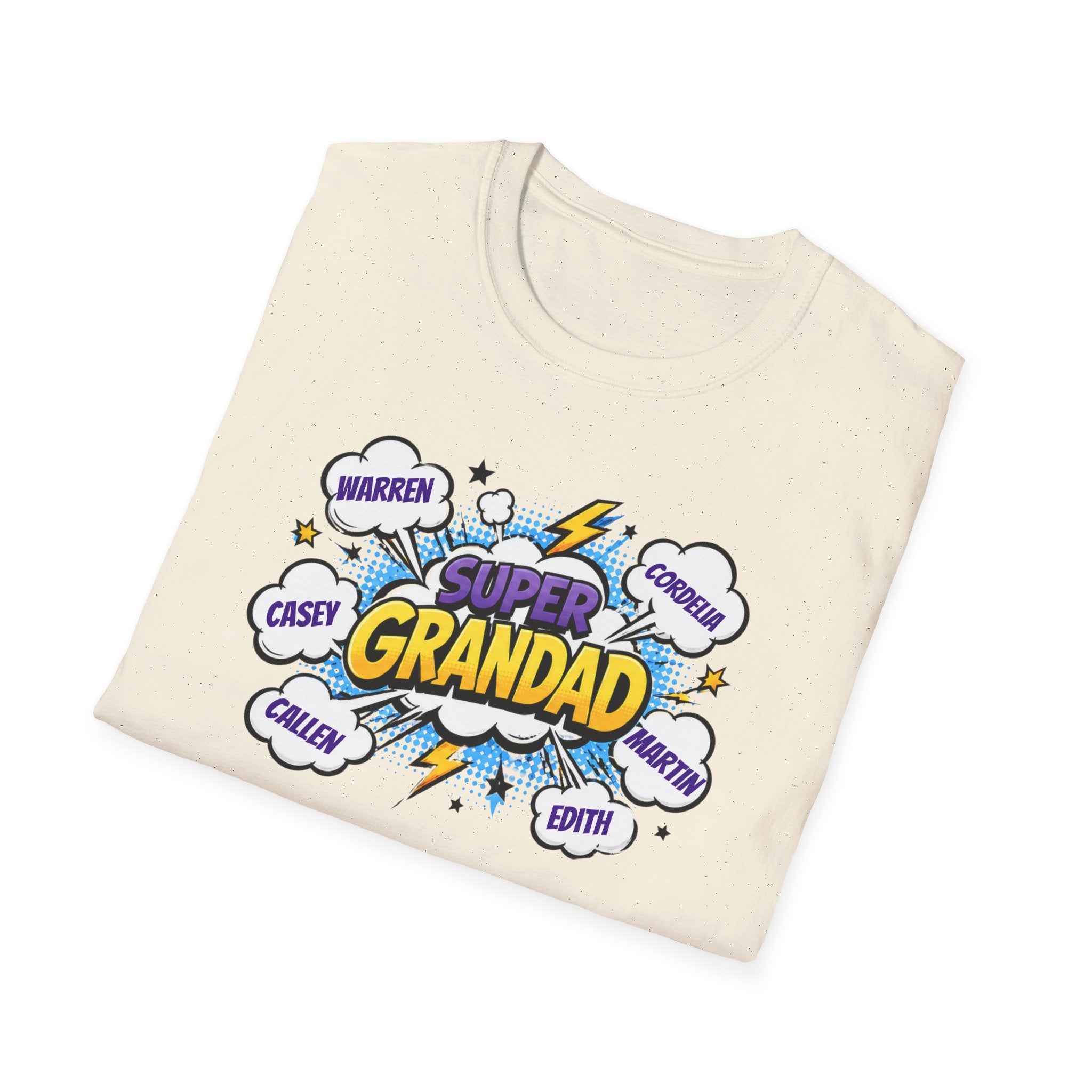 Super Grandad Comic-Style T‑Shirt — "Super Grandad" Graphic Tee, Father's Day & Grandparents Gift