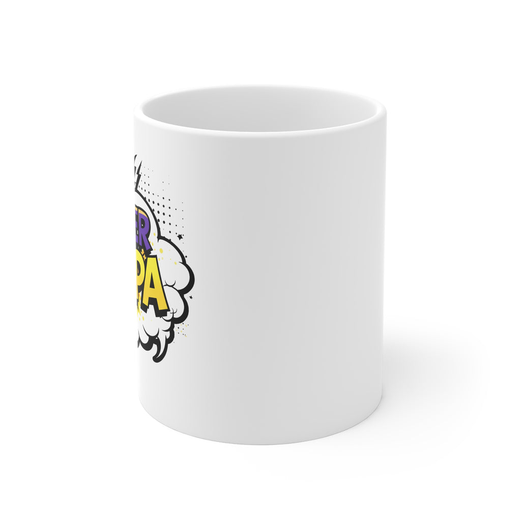 Super Papa Coffee Mug — Comic Pop Art Father’s Day Gift