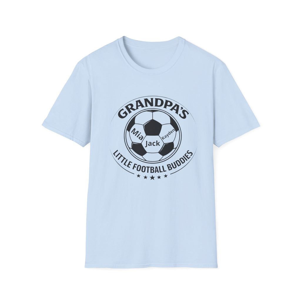 Grandpa's Little Football Buddies T-Shirt — Personalized Soccer Dad/Grandad Gift