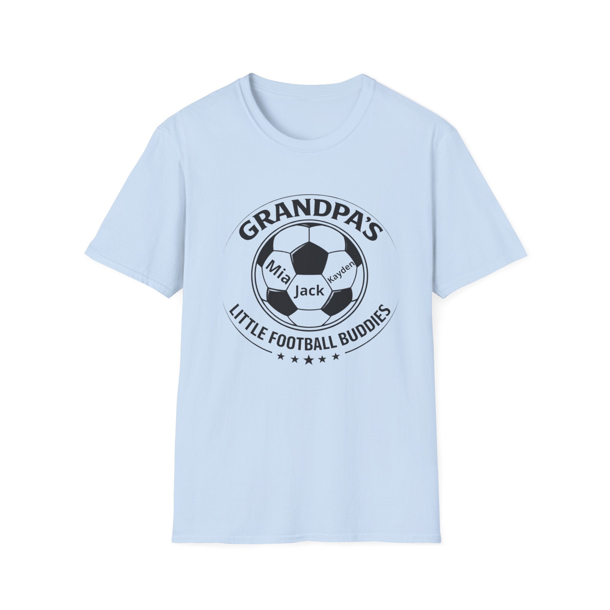 Grandpa's Little Football Buddies T-Shirt — Personalized Soccer Dad/Grandad Gift