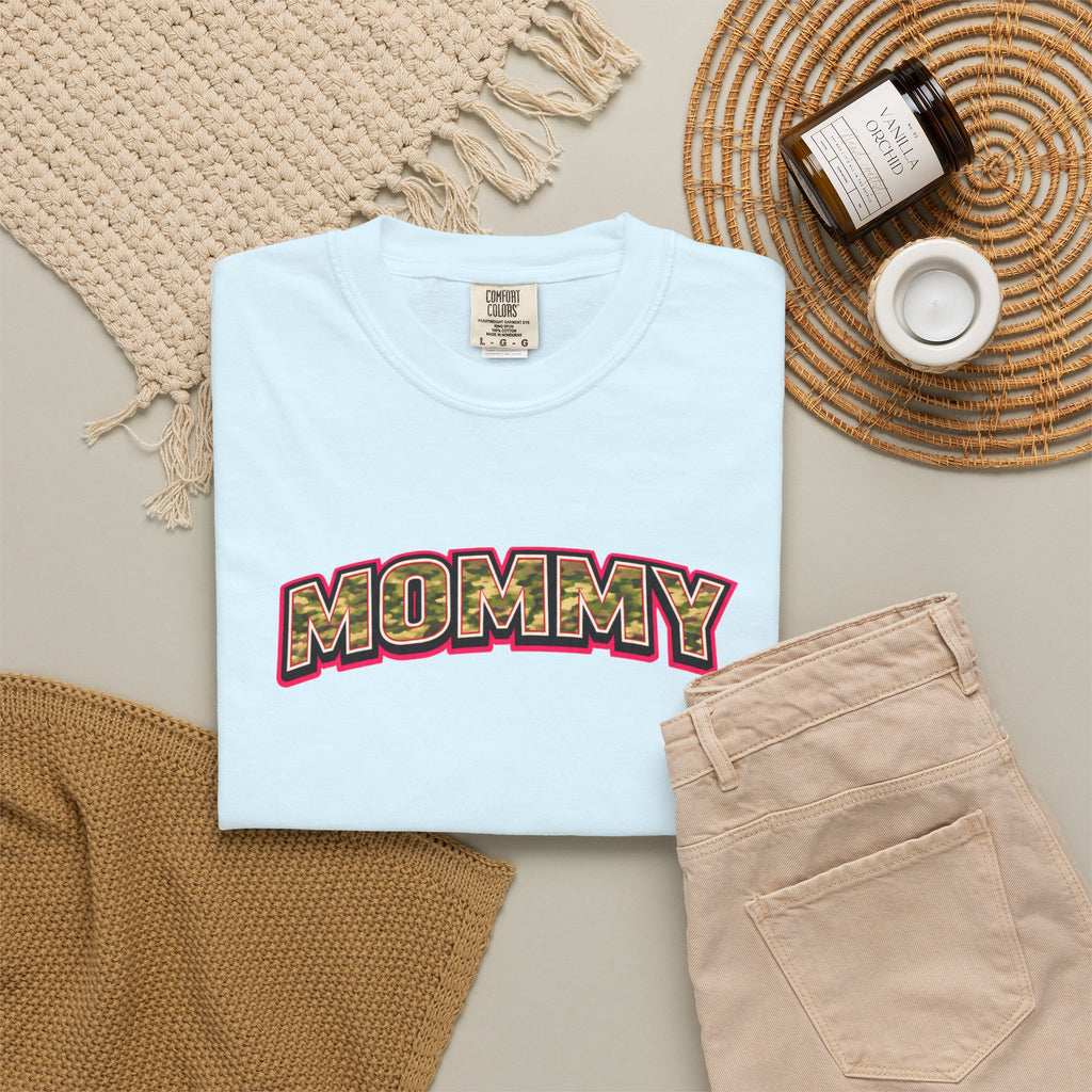 Mommy Camo Graphic T-Shirt — Retro Lettering Mother's Day Tee