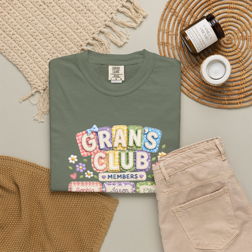 Grans Club T-Shirt – Personalized ‘Grans Club’ Family Names Tee