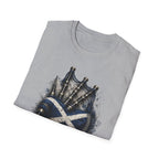 Bagpipes Following Scotland Flag Tee