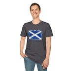 Made in Scotland T-Shirt — Watercolor Saltire Flag Tee