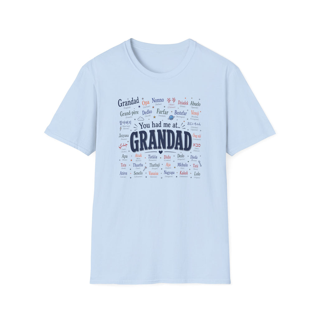 Grandad Word Cloud T-Shirt — "You had me at... GRANDAD" Father’s Day Gift