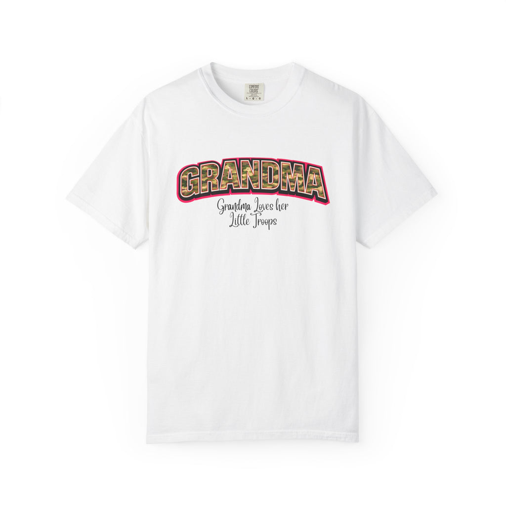 Grandma Floral Retro Tee — "Grandma: Grandkids Love Her a Little Teacup"