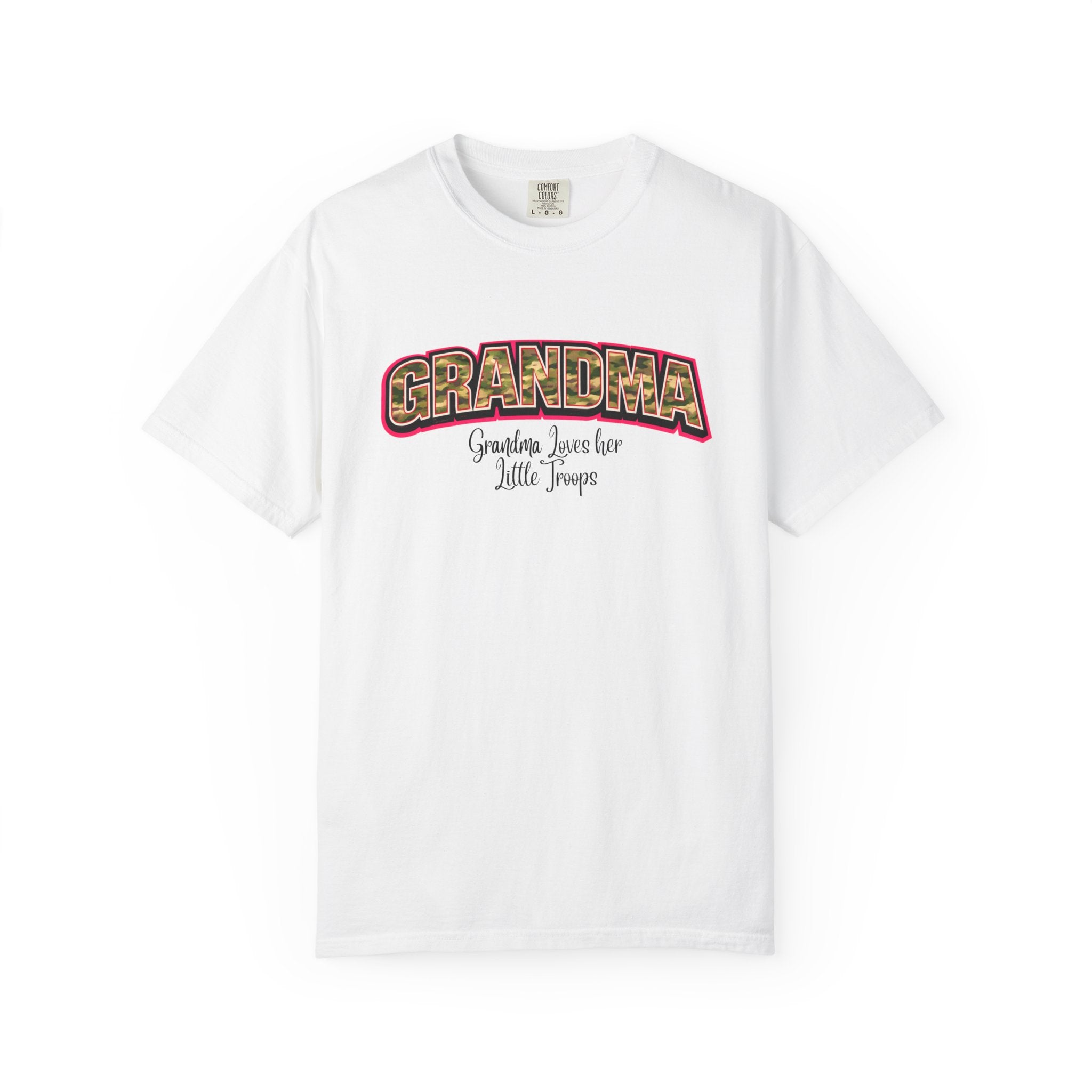 Grandma Floral Retro Tee — "Grandma: Grandkids Love Her a Little Teacup"