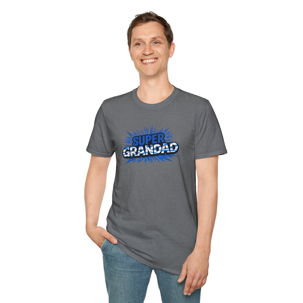Super Grandad Scotland Flag/Scottish themed T-Shirt — Retro Comic Gift for Grandpa, Father’s Day & Birthday