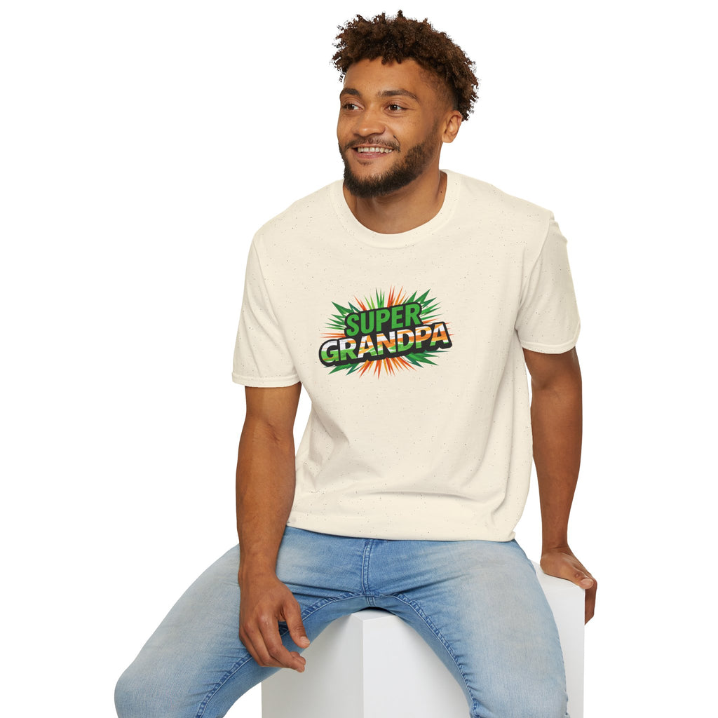 Super Grandpa Ireland Flag/Irish themed T-Shirt — Retro Comic Father's Day Gift