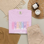 Grandma Pastel Rainbow T-Shirt — Retro Block Letter Grandma Tee