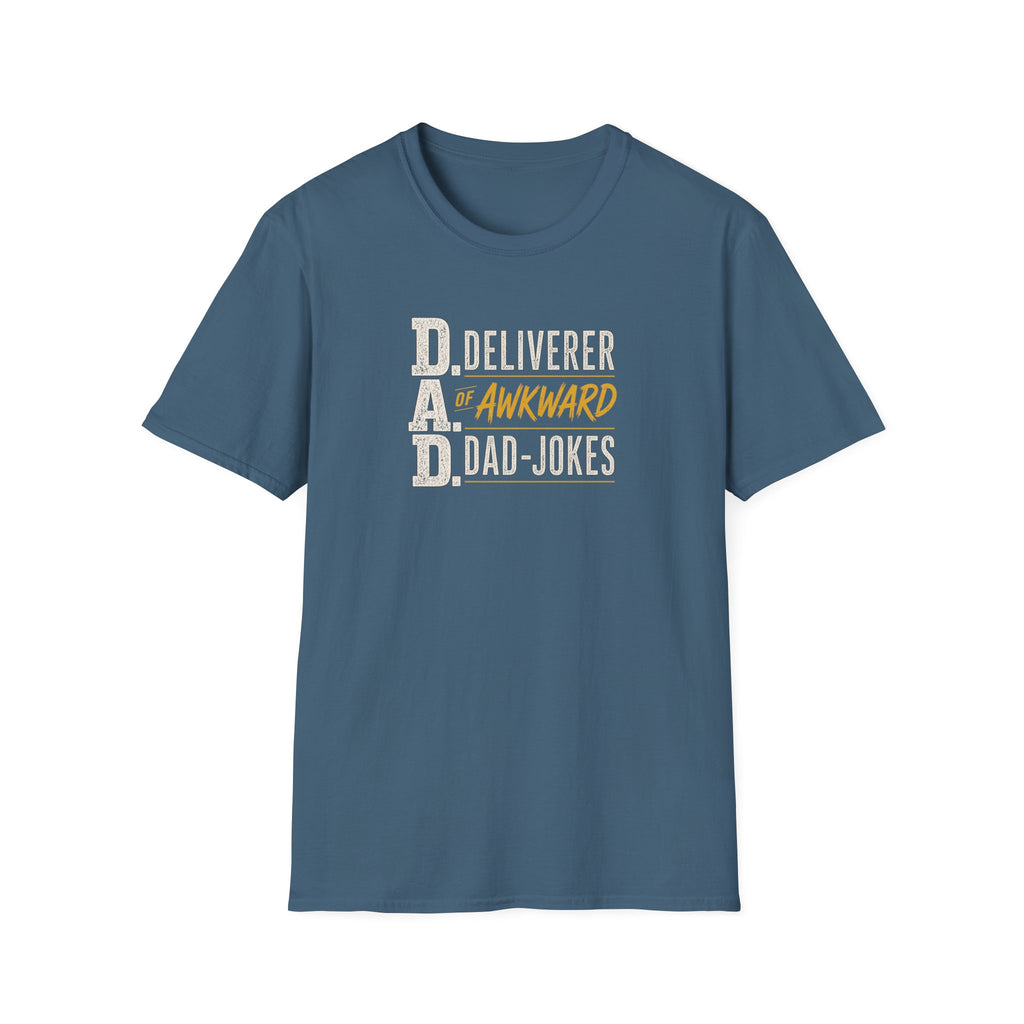 Dad T‑Shirt — D.A.D. "Deliverer of Awkward Dad‑Jokes" Funny Fathers Day Tee