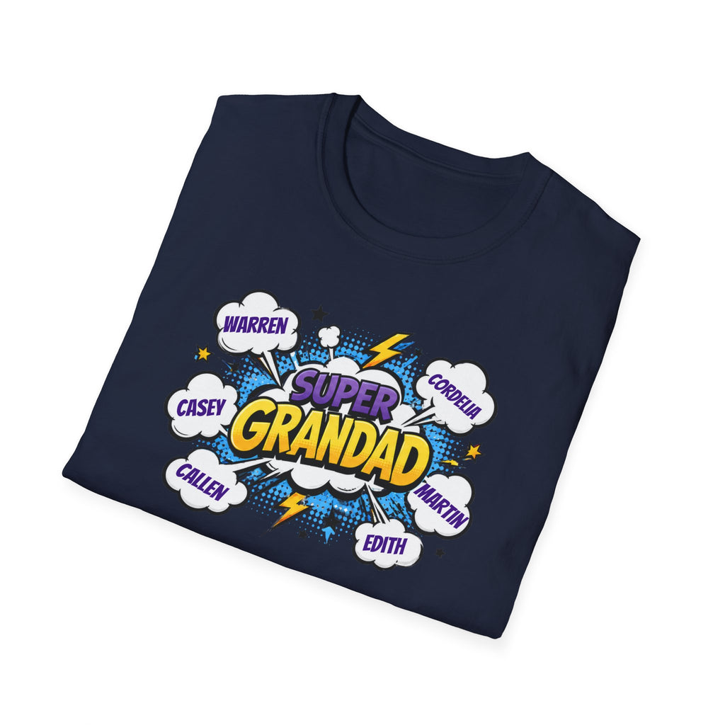 Super Grandad Comic-Style T‑Shirt — "Super Grandad" Graphic Tee, Father's Day & Grandparents Gift
