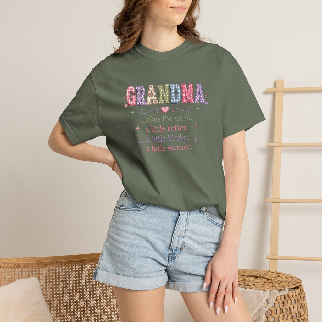 Grandma Floral T-Shirt — "Grandma makes the world a little softer, kinder, warmer"