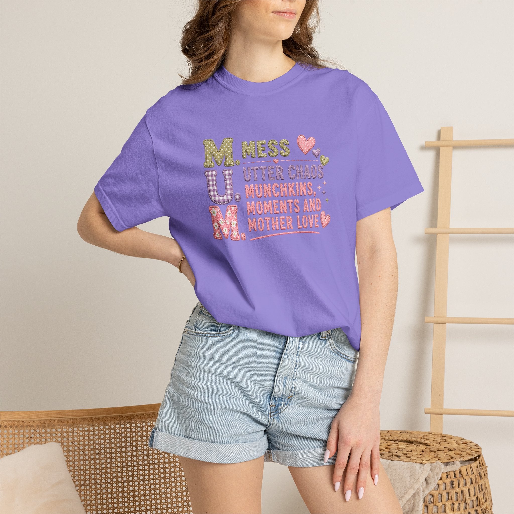 M.U.M. Mom Acronym Graphic Tee — Mess, Utter Chaos, Munchkins & Mother Love T-Shirt