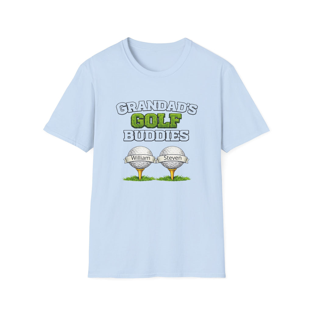 Grandad's Golf Buddies T-Shirt — Personalized Names Golf Tee