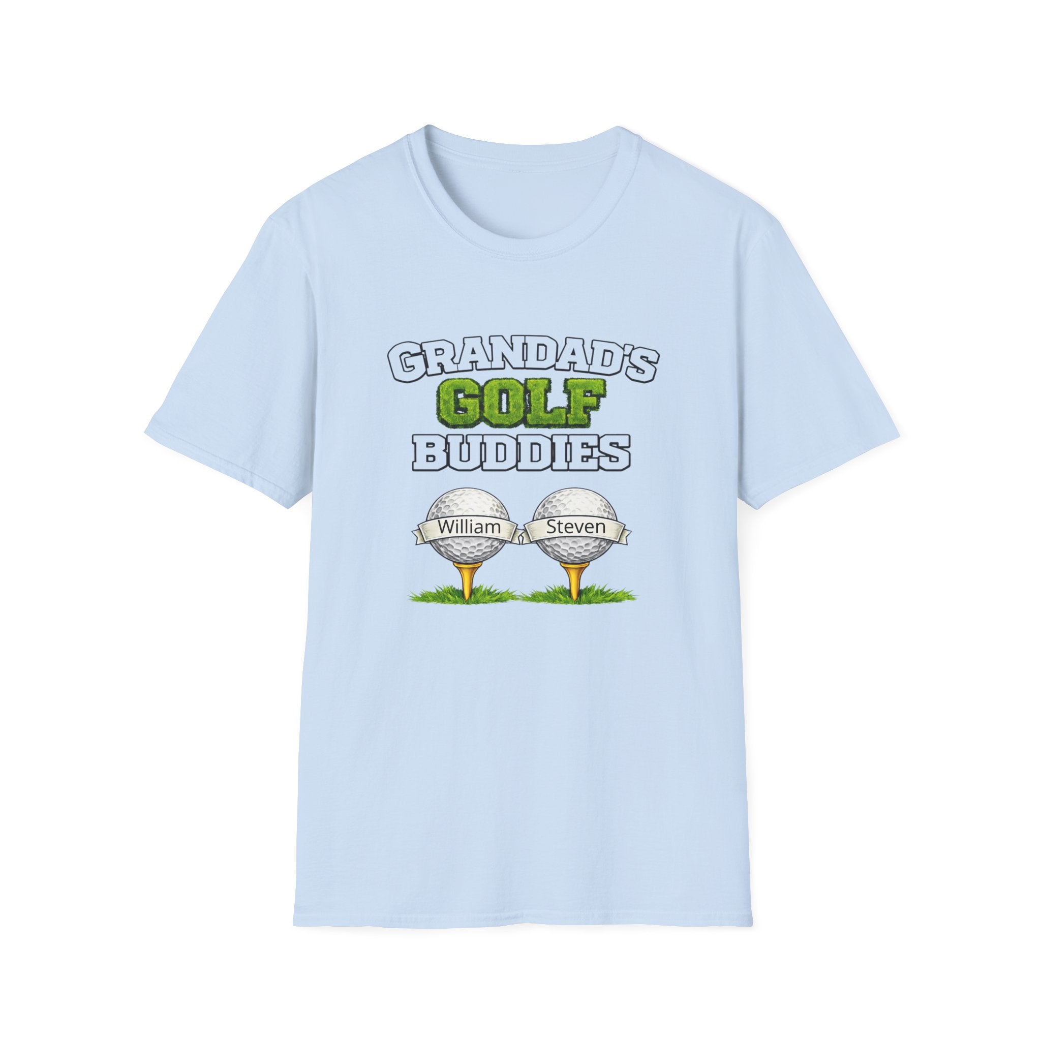 Grandad's Golf Buddies T-Shirt — Personalized Names Golf Tee