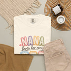 T-Shirt — “Nana Loves Her Crew” Colorful Grandma Family tee