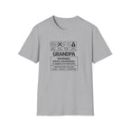 Grandpa Warning T-Shirt – ‘Spoils Grandkids & Hands Out Biscuits’ Funny Grandpa Tee
