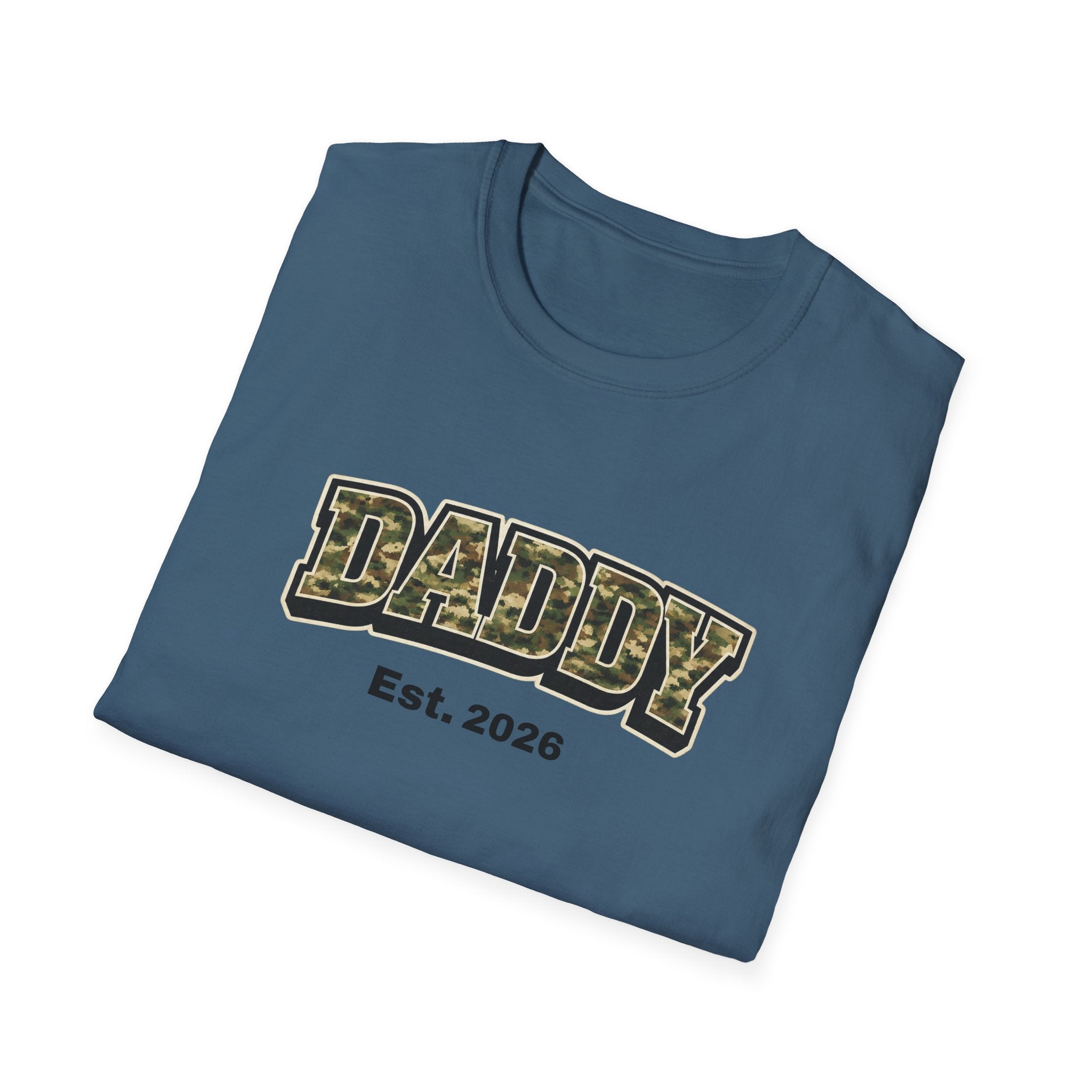 Daddy Est. 2026 Camo T-Shirt — New Dad Gift