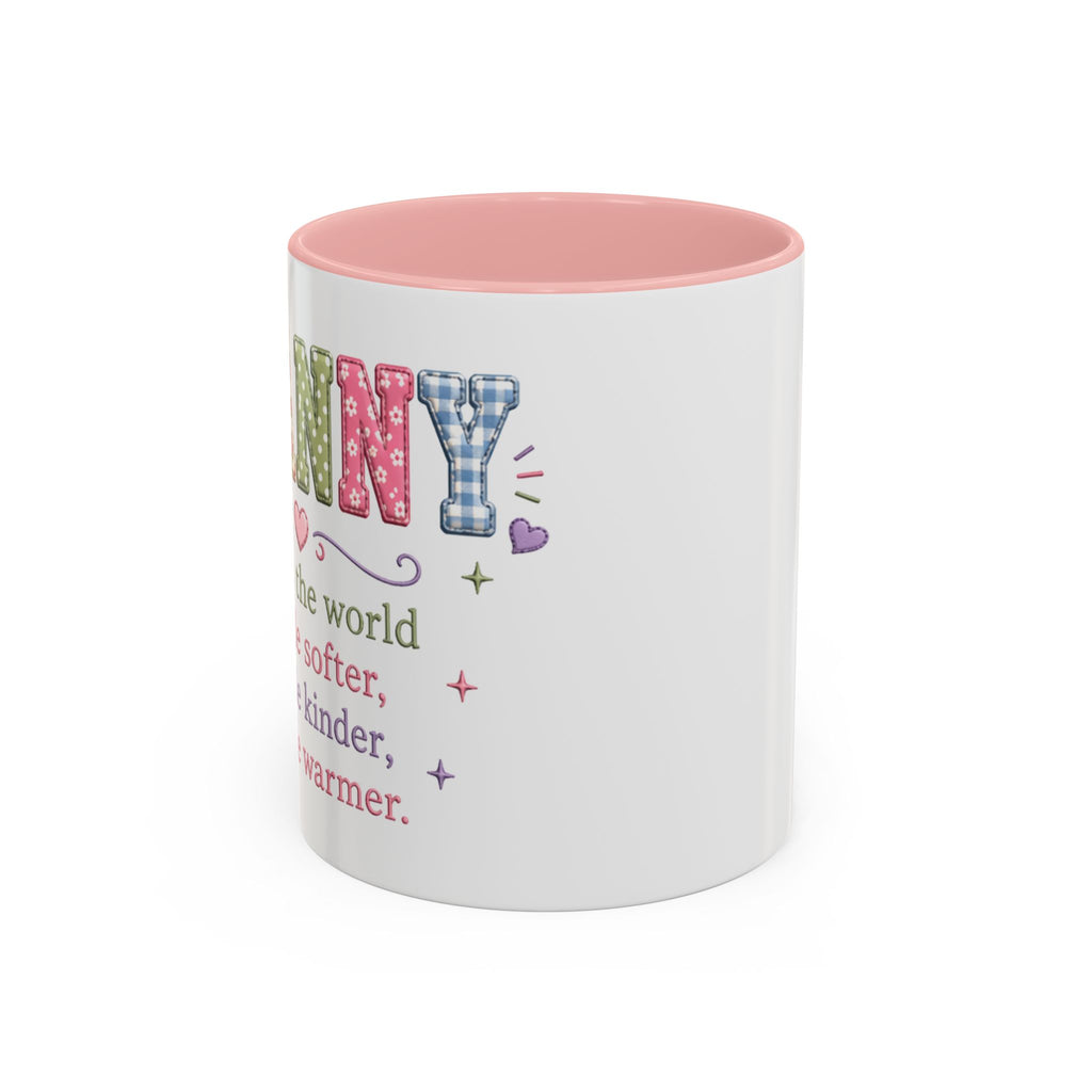 Granny Floral Patchwork Accent Coffee Mug – 'Granny, You Make the World Brighter' Gift (11/15oz)