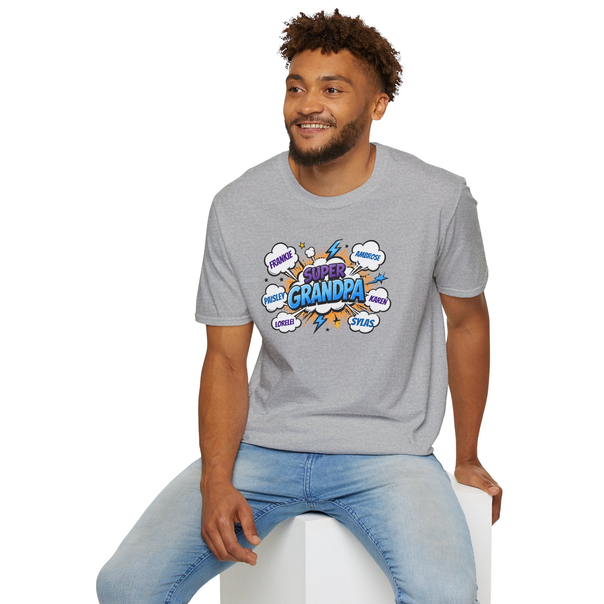 Super Grandpa Comic T-Shirt — "Super Grandpa" Funny Gift for Grandfathers