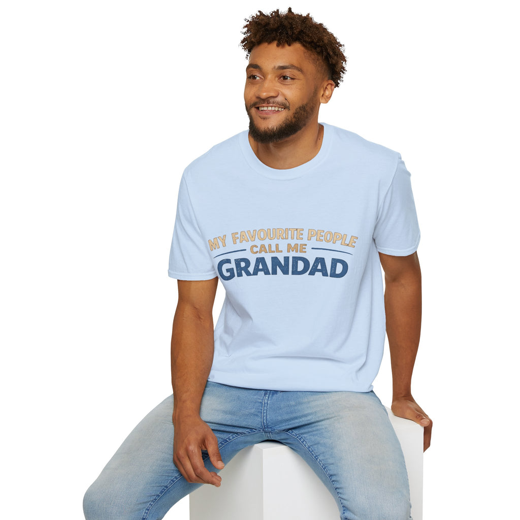 Grandad T-Shirt – “My Favourite People Call Me Grandad” Casual Grandpa Tee
