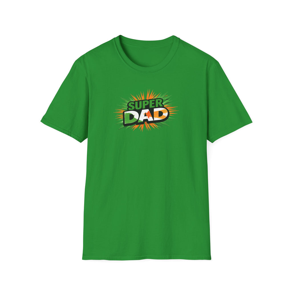 Super Dad T-Shirt — Ireland Flag themed Retro Comic Father’s Day Tee