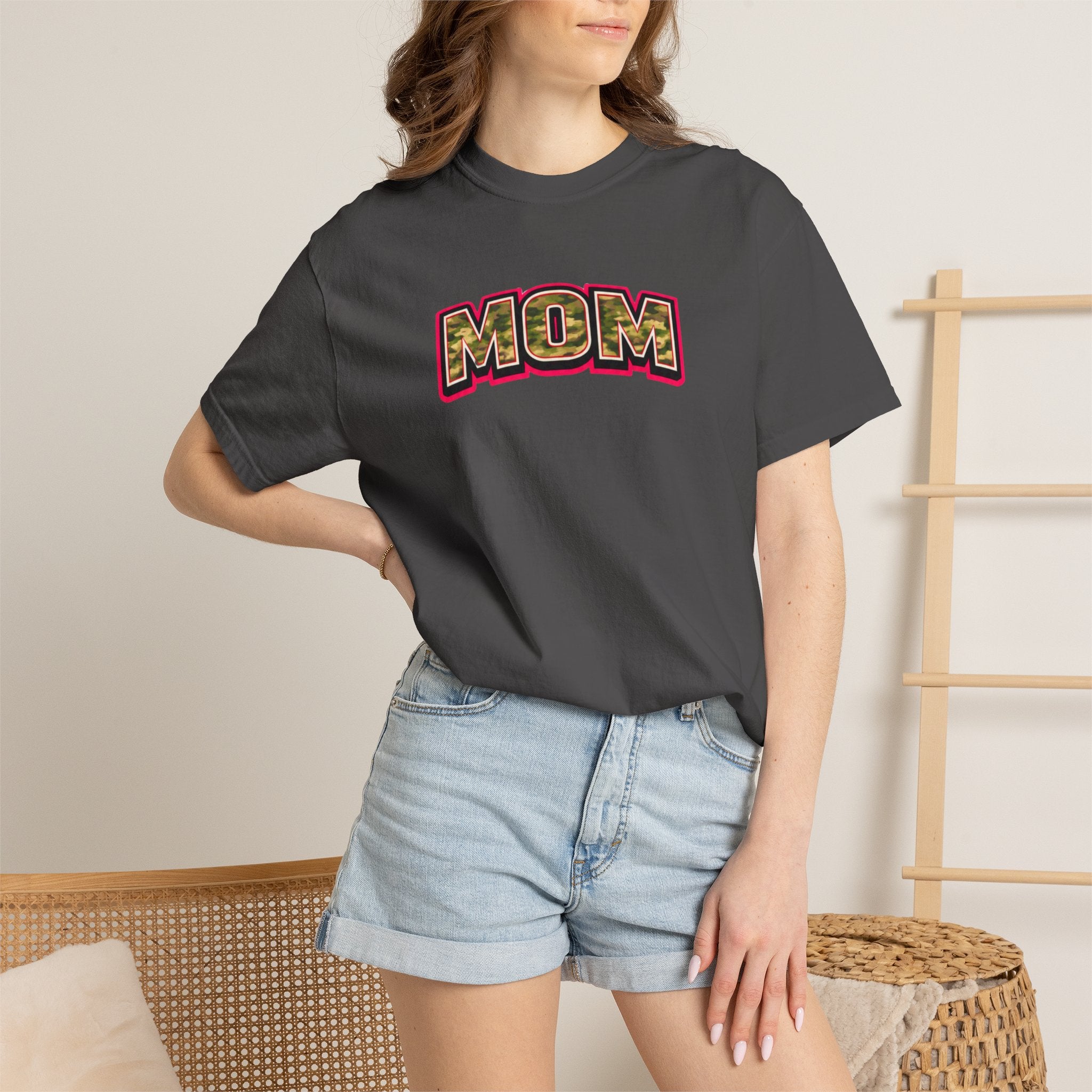 MOM Camo Patch Graphic T-Shirt