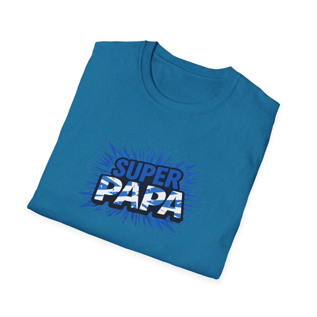 Super Papa Scotland Flag/Scottish themed T-Shirt – Comic Style Father’s Day Gift