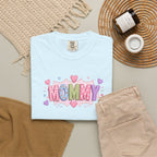 Mommy Hearts T‑Shirt — Cute Pastel 'MOMMY' Graphic Tee for Mother's Day & New Moms