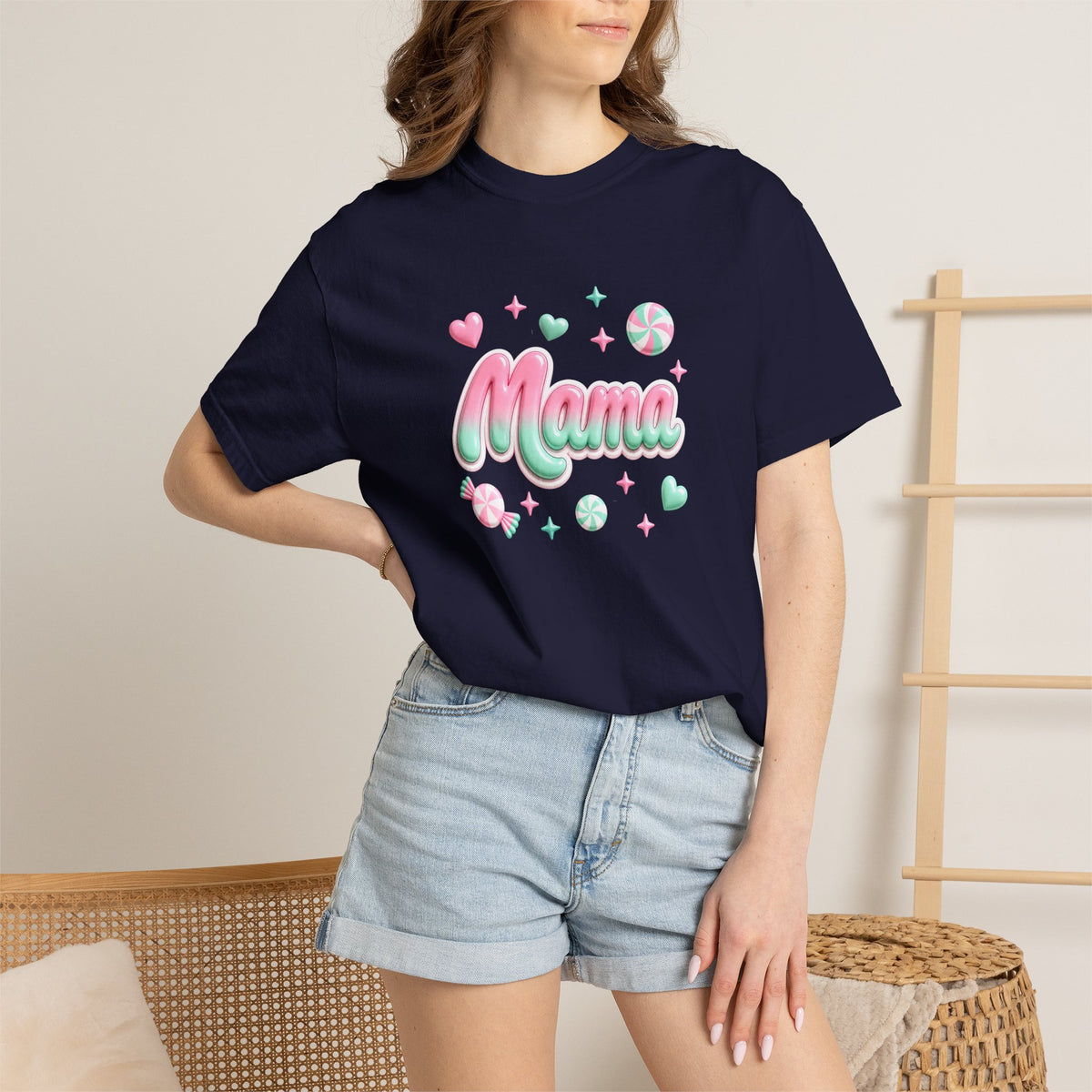 Mama Pastel Candy Script T-Shirt
