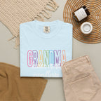 Grandma Pastel Rainbow T-Shirt — Retro Block Letter Grandma Tee
