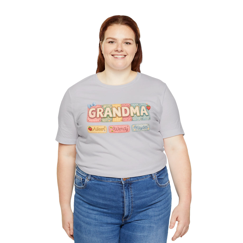 Grandma Floral Retro Tee — "Grandma" Names Design (Aileen • Wendy • Peyton)
