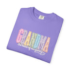 Grandma Floral Graphic T-Shirt — "Grandma, the heart of our family" Gift Tee