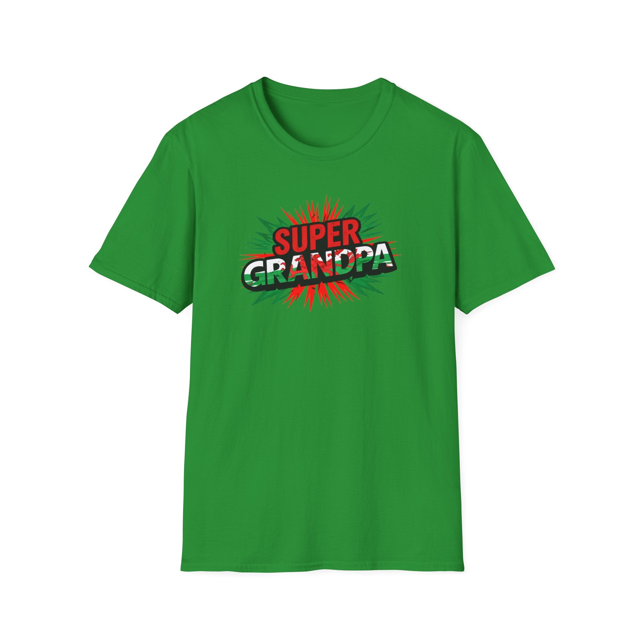 Super Grandpa Welsh Flag/ Wales themed T-Shirt – Retro Comic Gift Tee for Grandfather | Father’s Day & Birthday Present